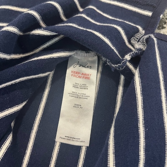 JOULES Mariners gray and navy striped cotton shift dress - Picture 11 of 15